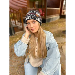 C.C. Aztec Pattern Cuff Beanie