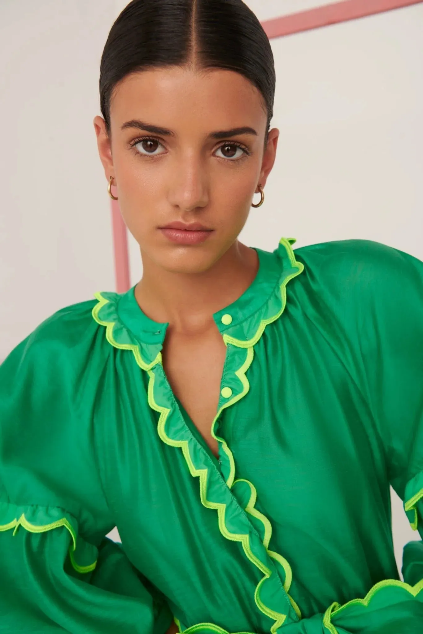 Celia B - Flame Green Midi Dress