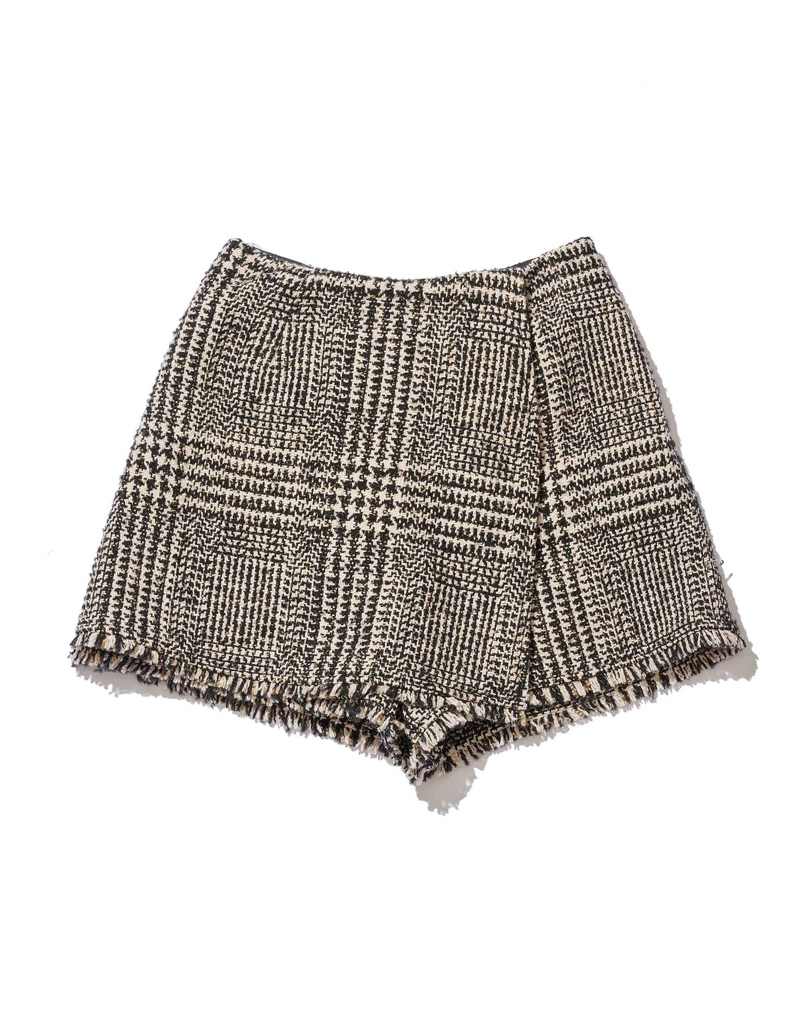 Check tweed culottes