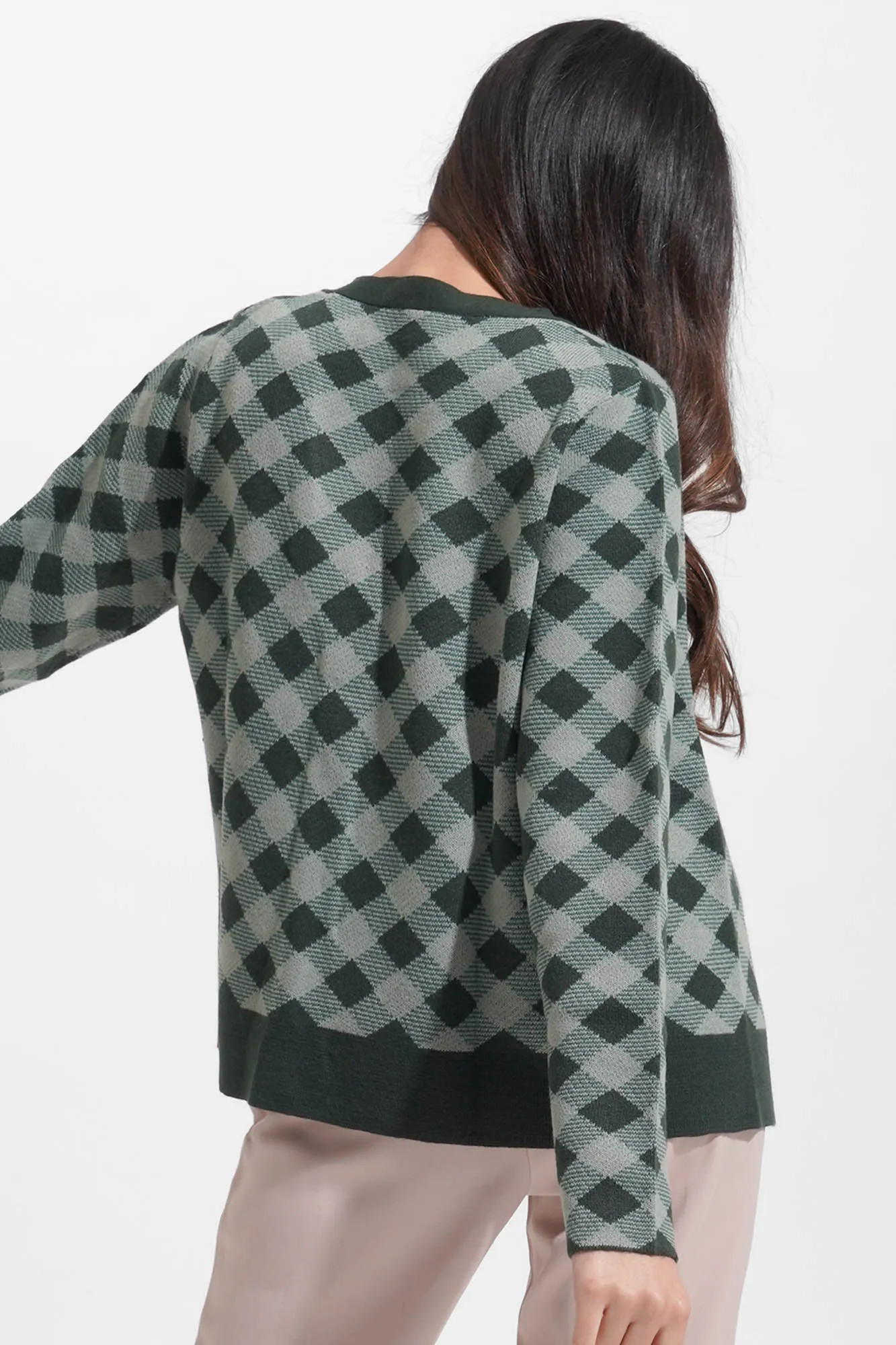 Checkered Cardigan