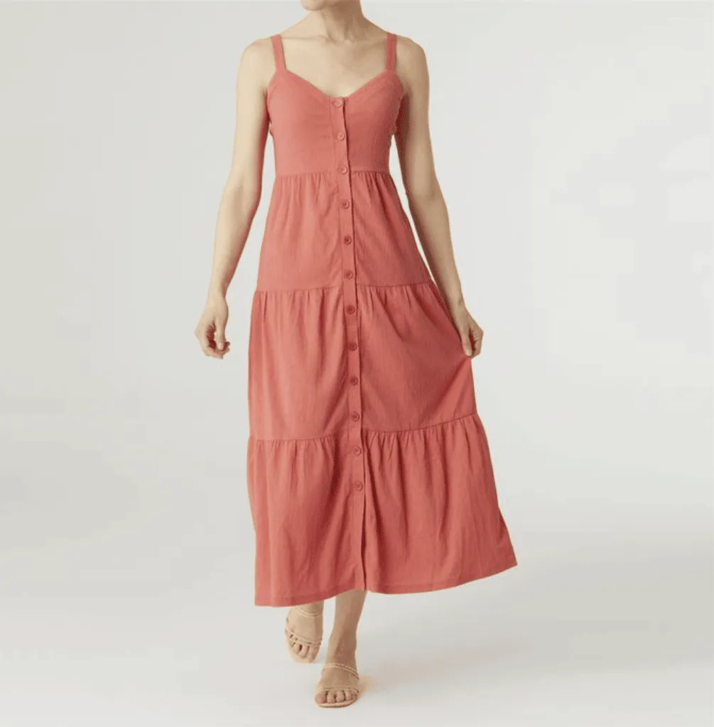 CLEARANCE - Amarie Gauze Button Front Dress