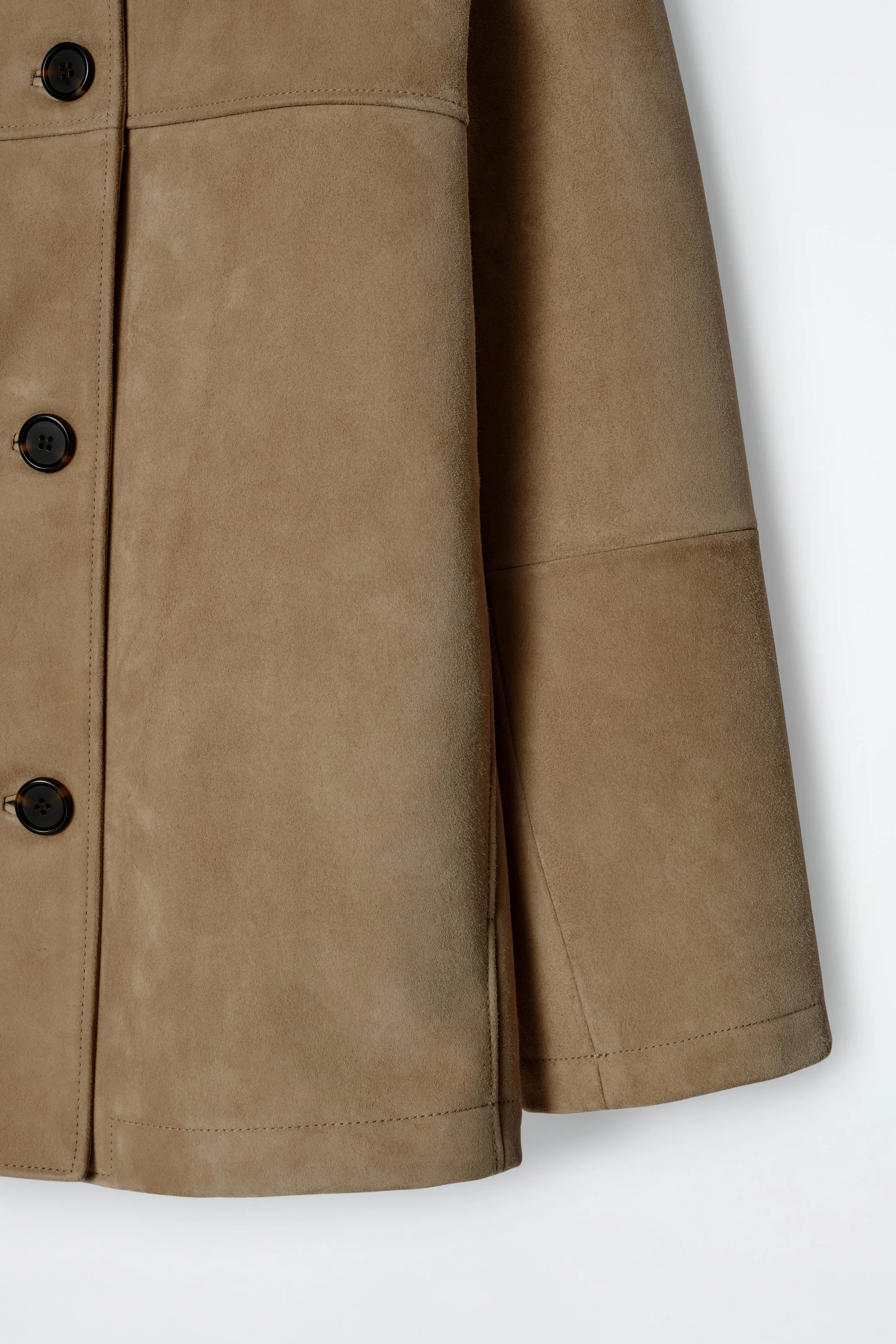 Collared suede jacket