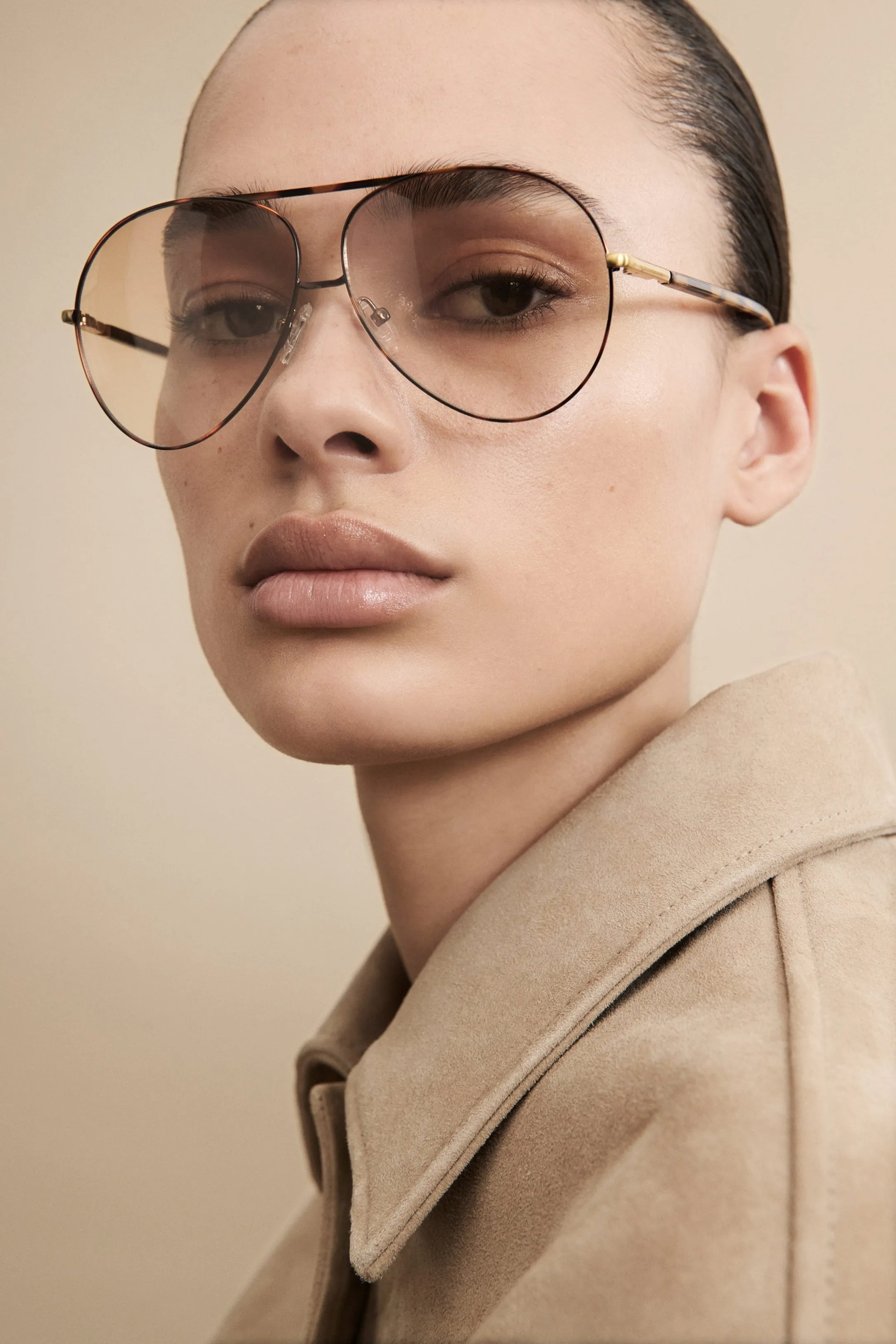 Collared suede jacket