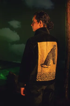 Corduroy Embellished Back Patch Jacket