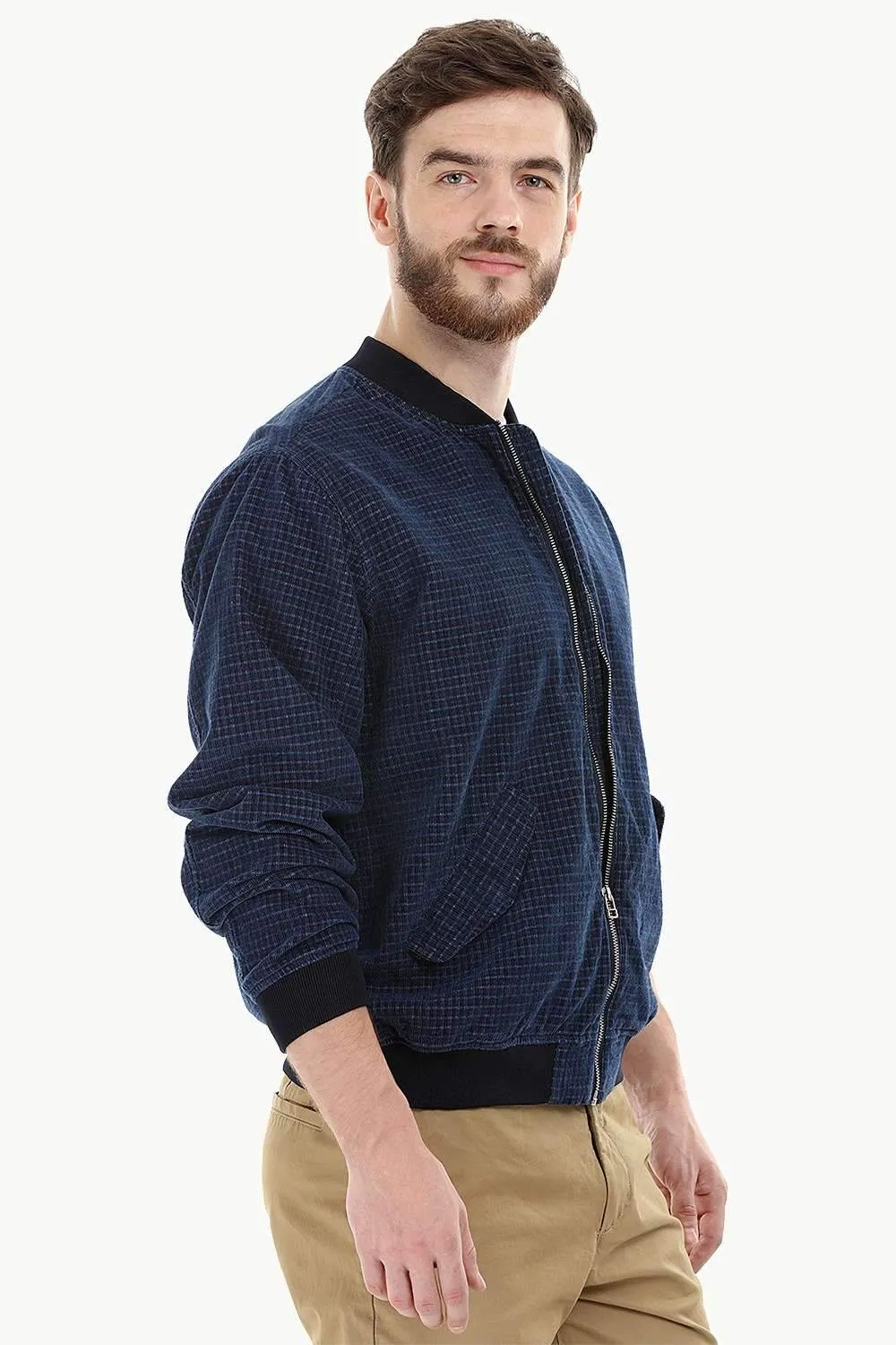 Corduroy Navy Bomber Jacket