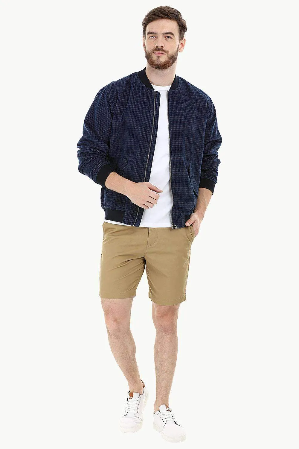 Corduroy Navy Bomber Jacket