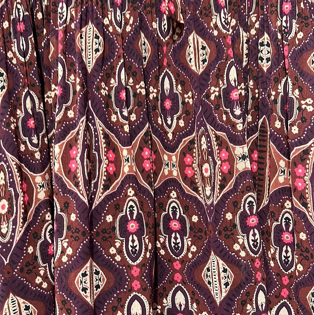 Daniel Rainn Long Sleeve Paisley Print Dress