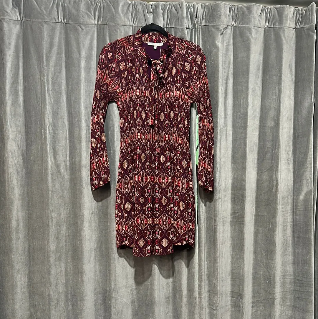 Daniel Rainn Long Sleeve Paisley Print Dress