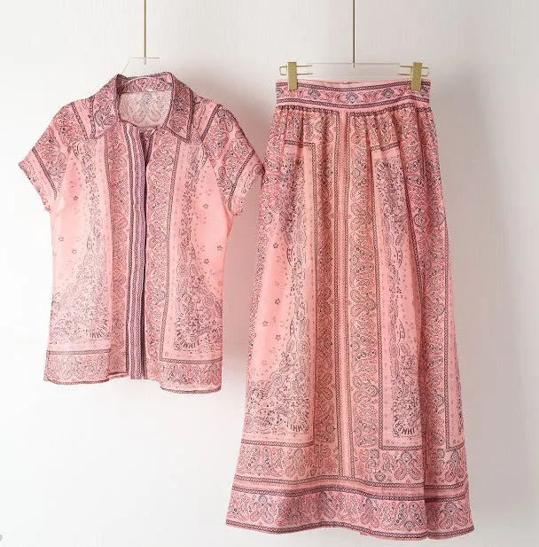 Desiree - Button-Down Belted Maxi Dress