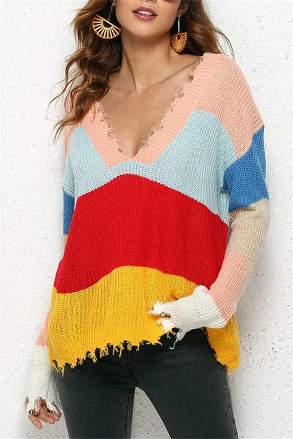 Distressed Versatile Sweater