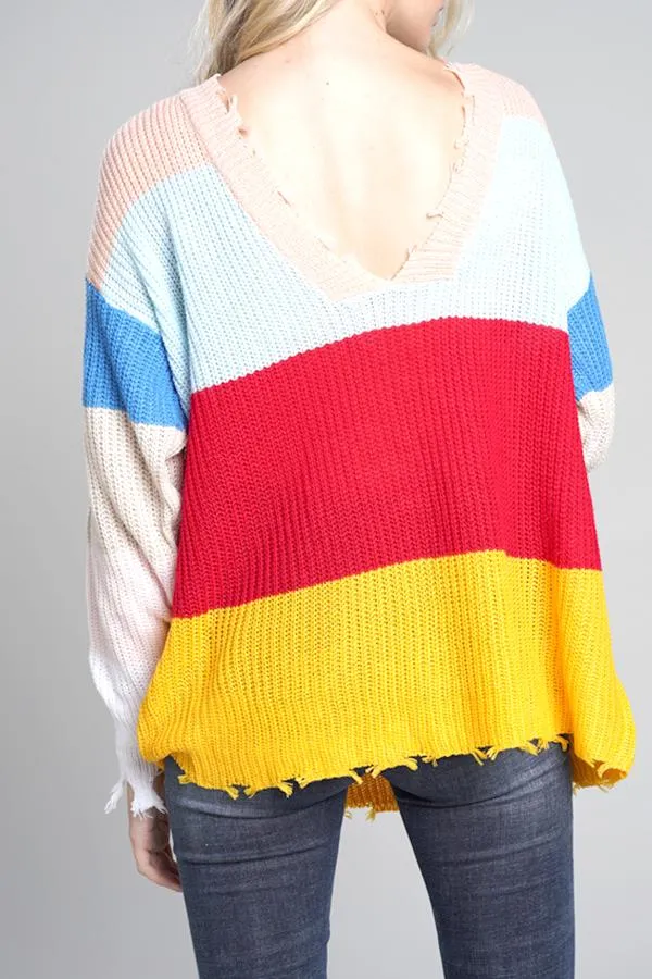 Distressed Versatile Sweater