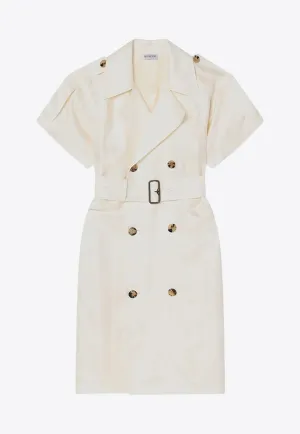 Double-Breasted Mini Trench Dress