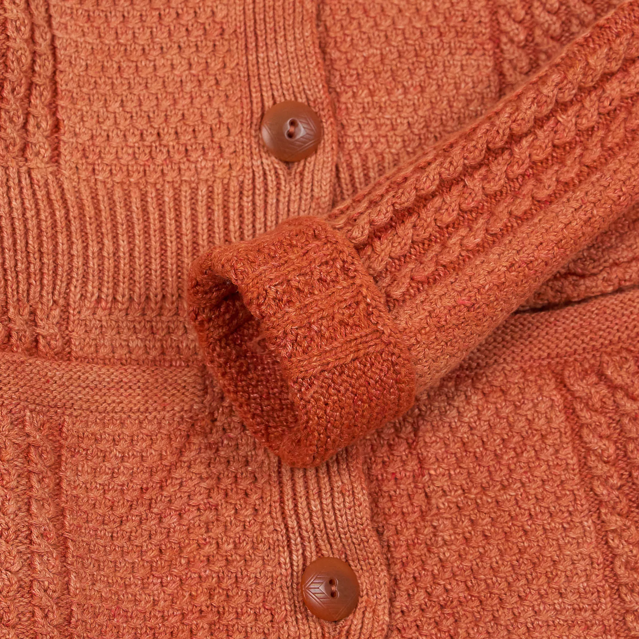Double RL Ladies Cable Knitted Long Cardigan With Pockets