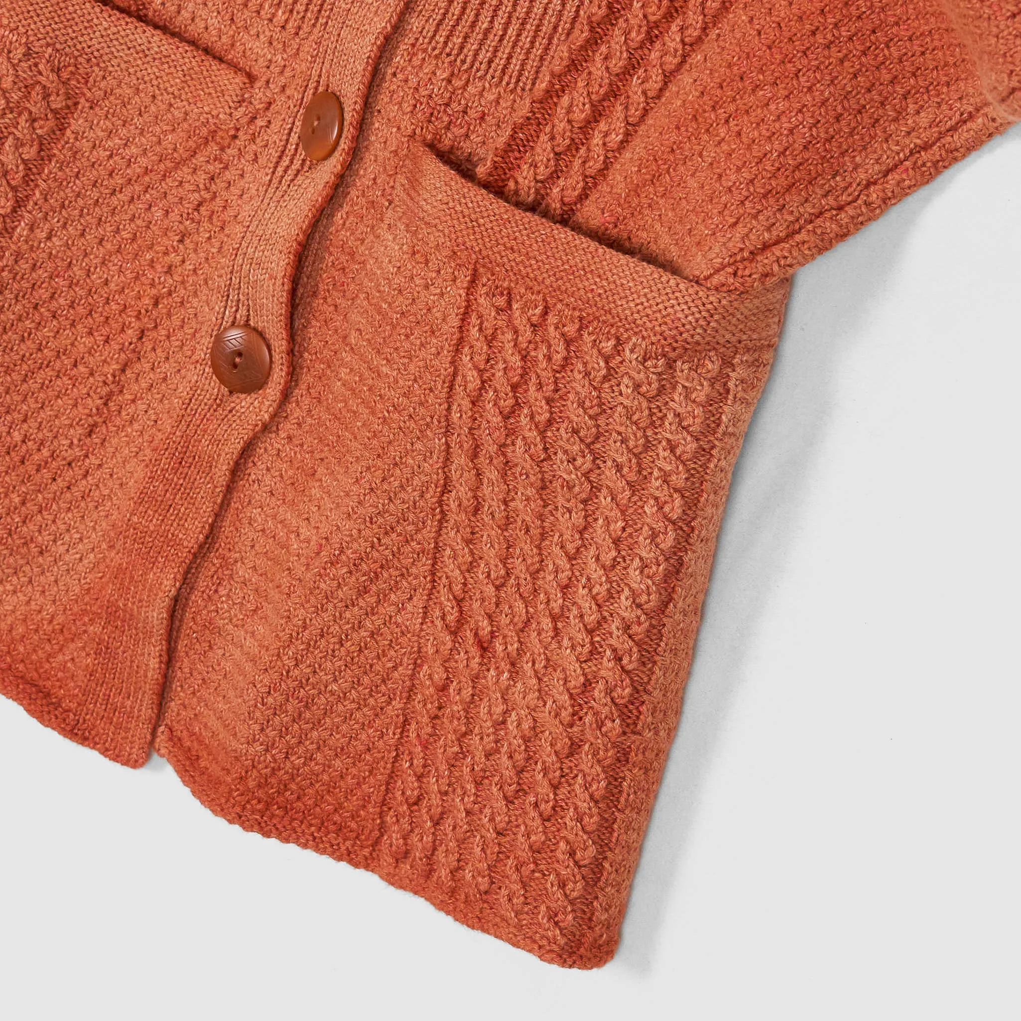 Double RL Ladies Cable Knitted Long Cardigan With Pockets