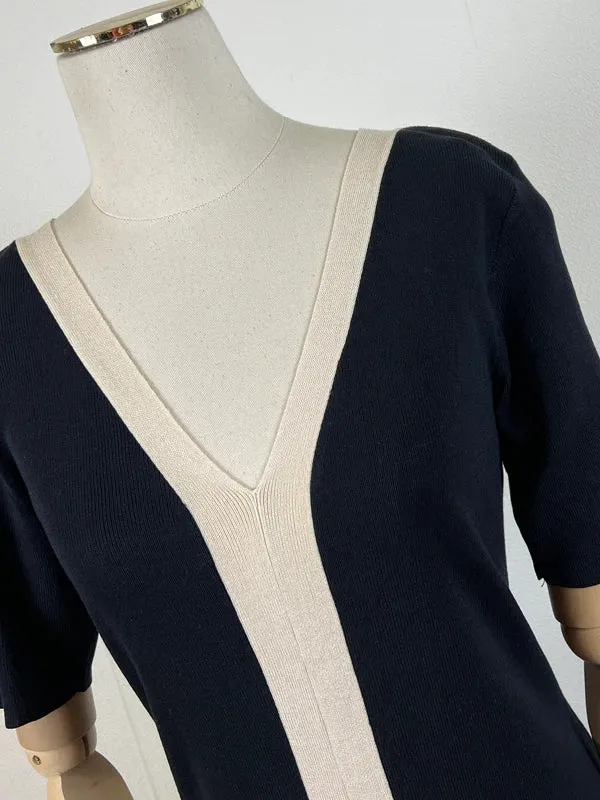 Elegant Vintage Short Sleeve Knitted Slim Maxi Dresses