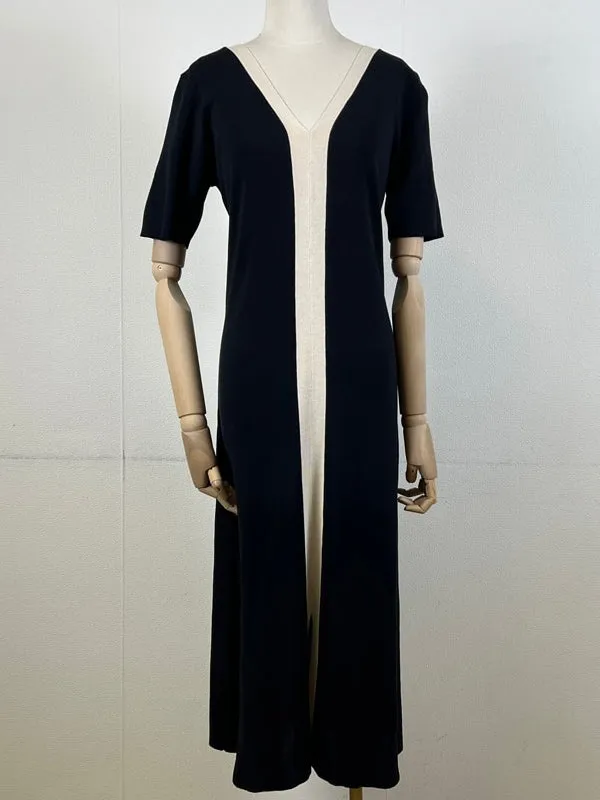 Elegant Vintage Short Sleeve Knitted Slim Maxi Dresses