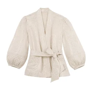 FAUNE Soller Jacket in Oyster/Gold