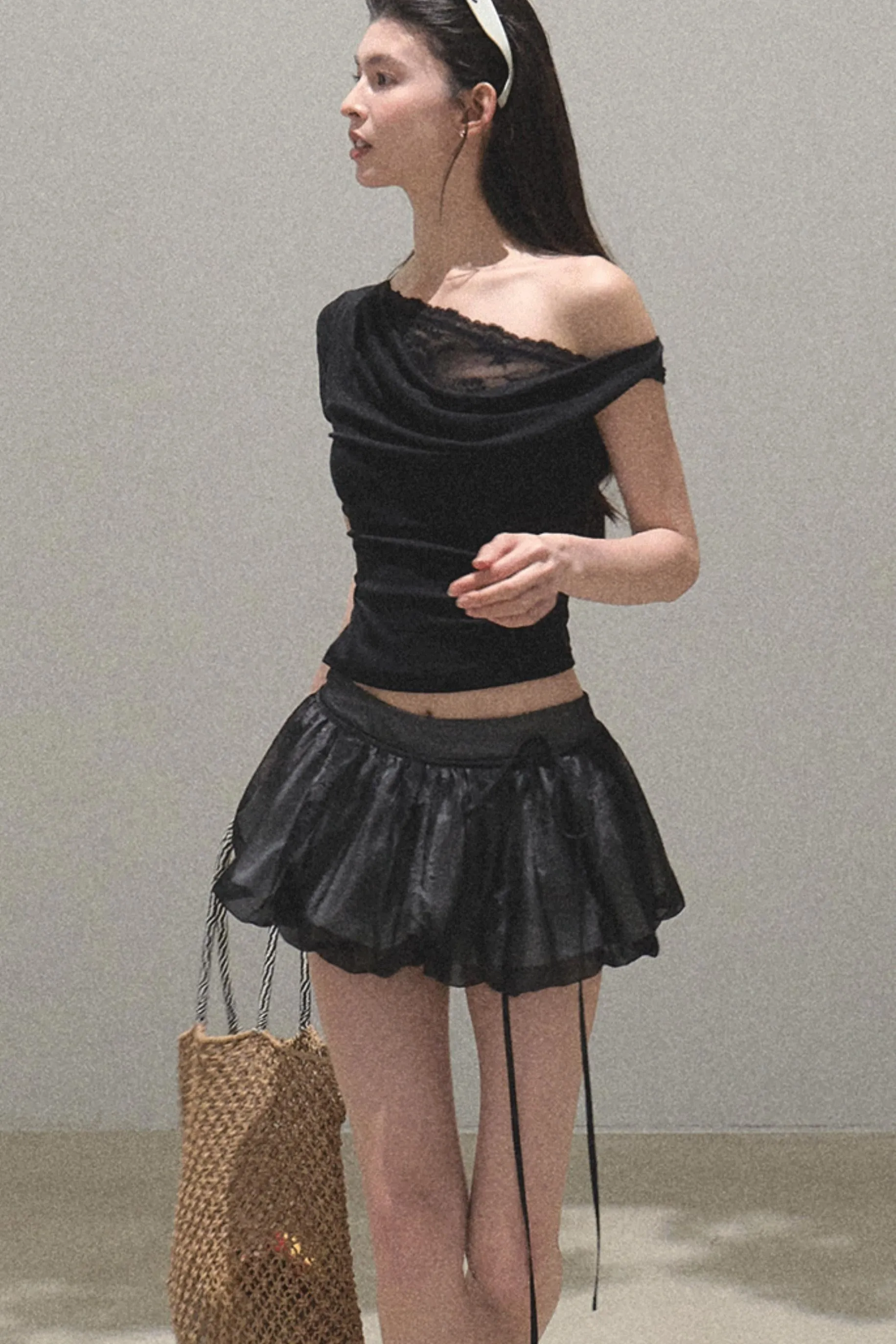Floral Peplum Culottes Skirt