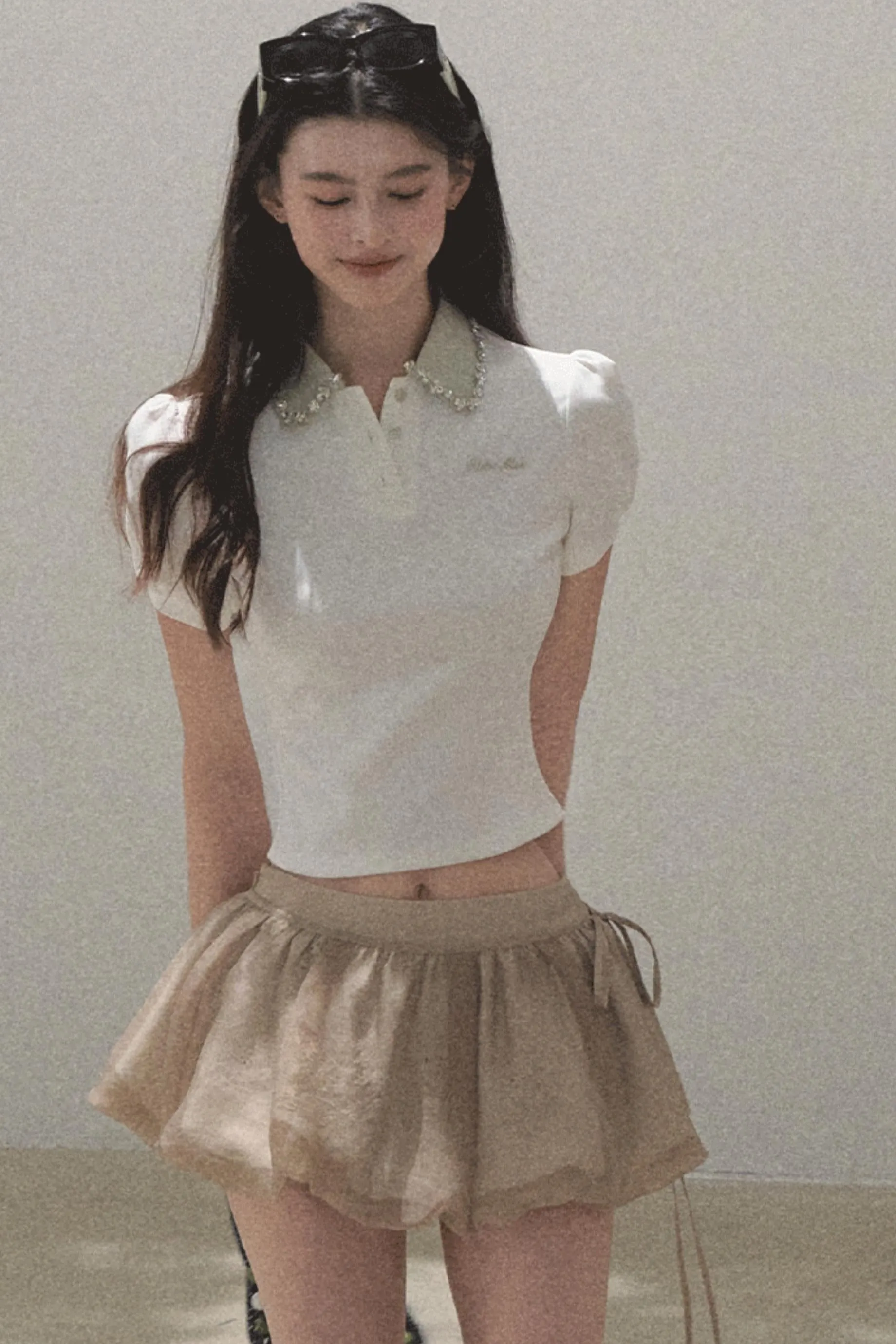 Floral Peplum Culottes Skirt