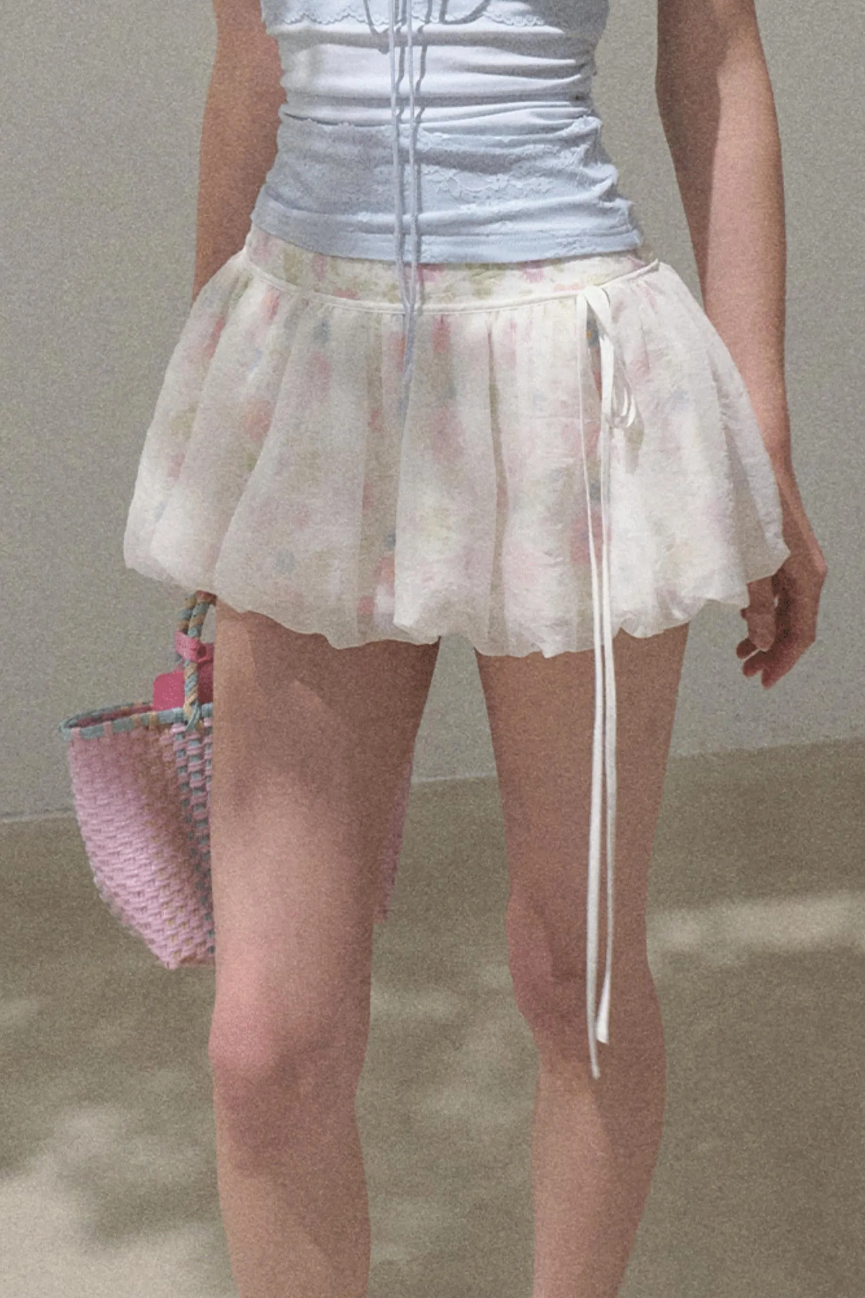 Floral Peplum Culottes Skirt