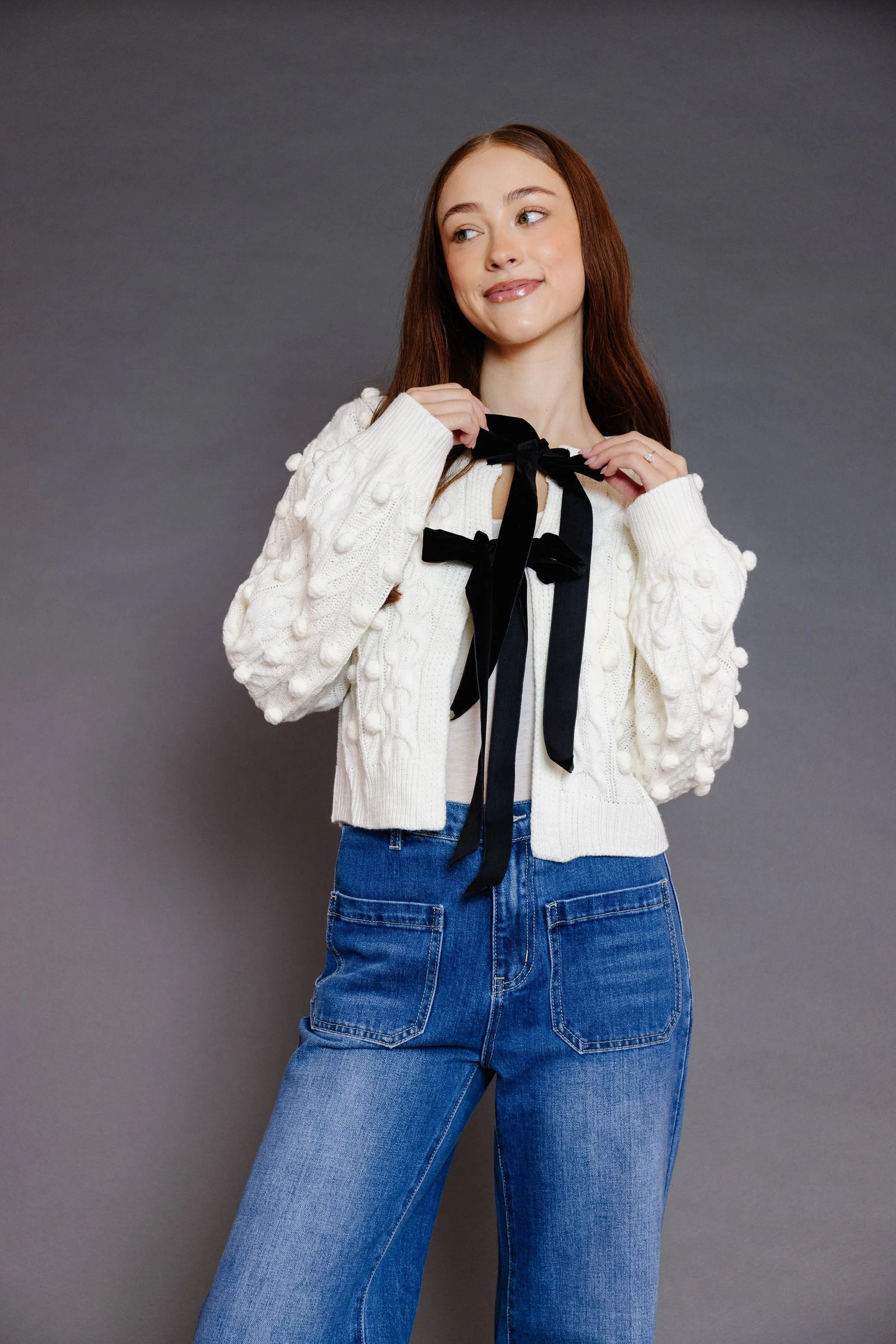 Friday Night Cardigan in Cream