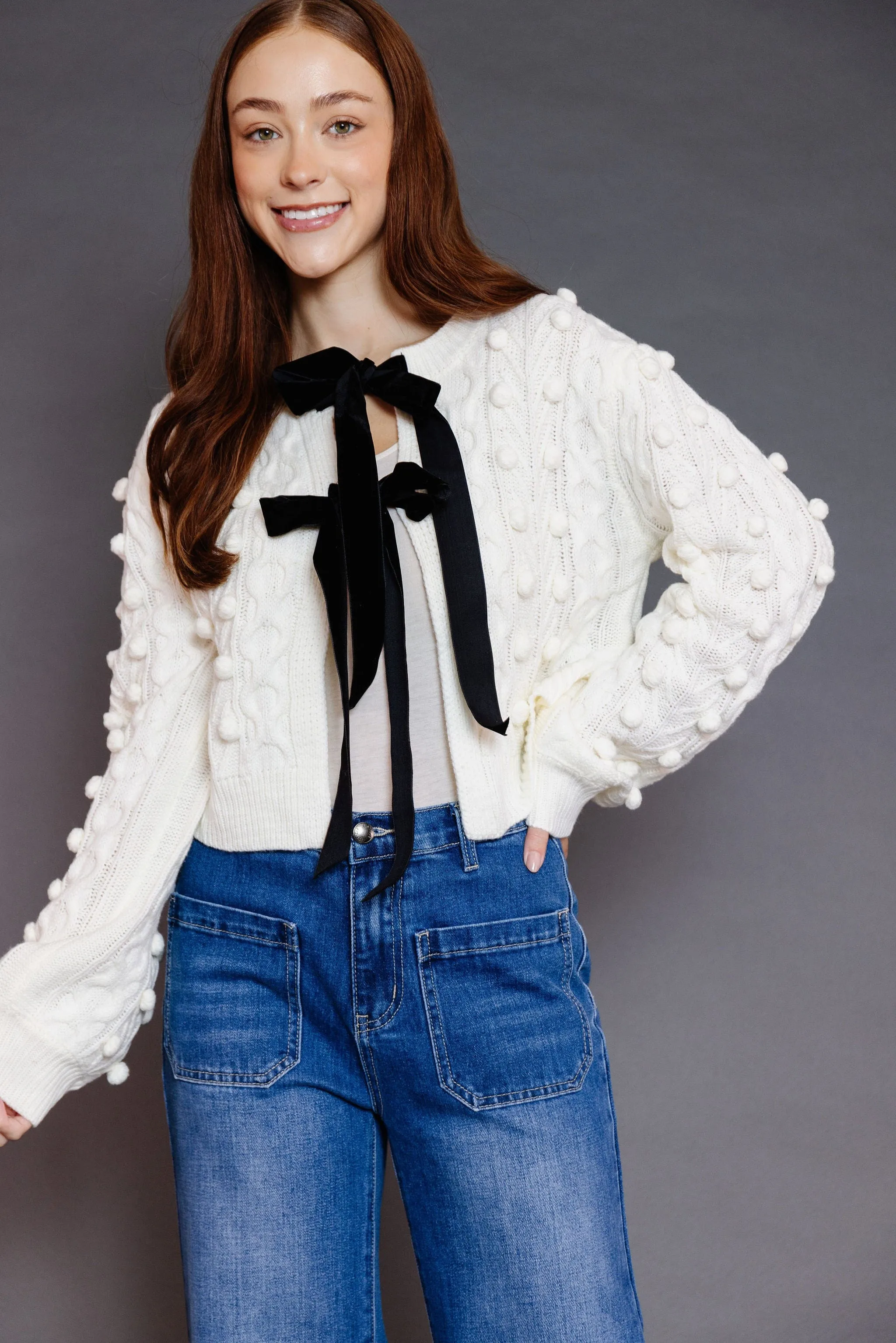 Friday Night Cardigan in Cream