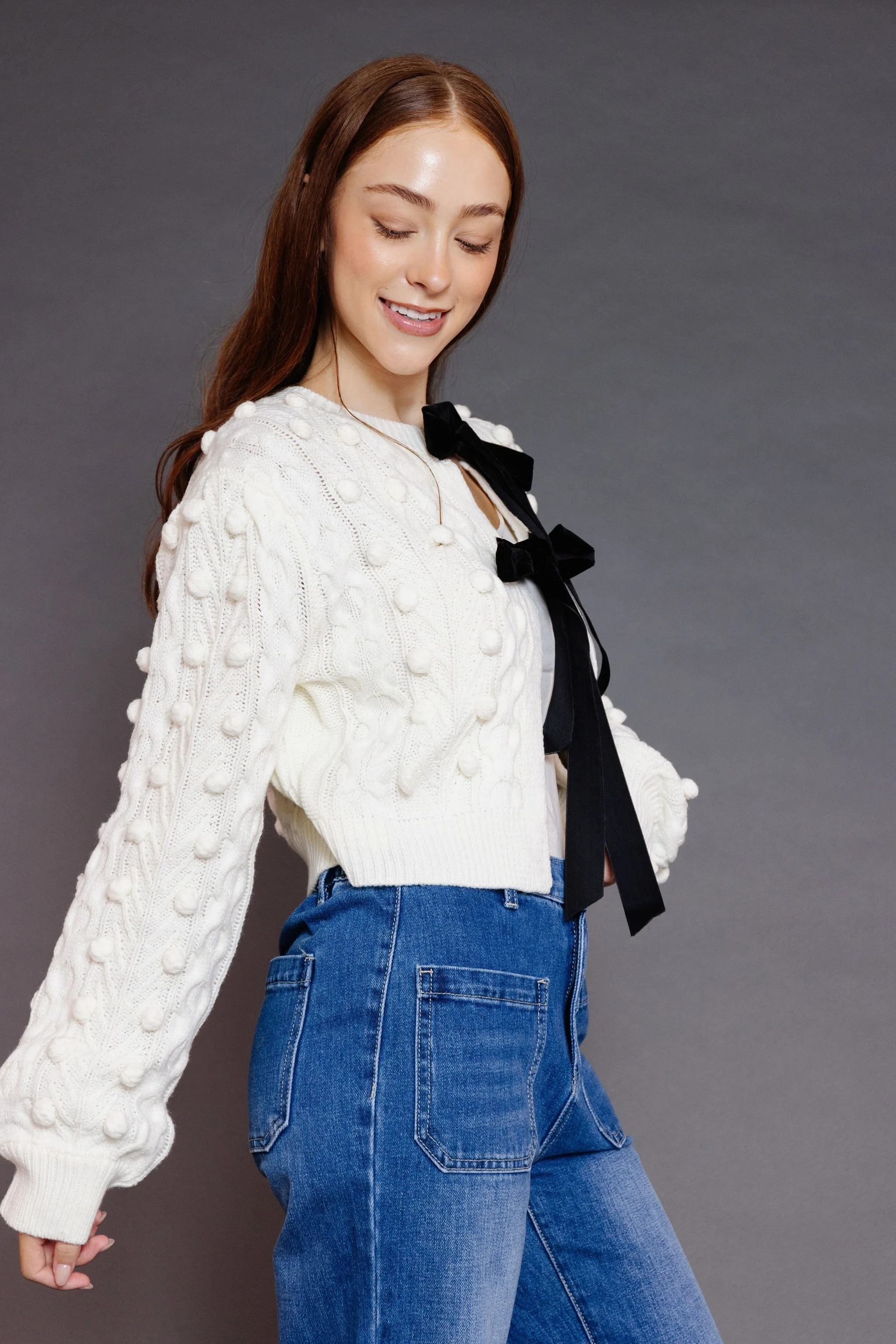 Friday Night Cardigan in Cream