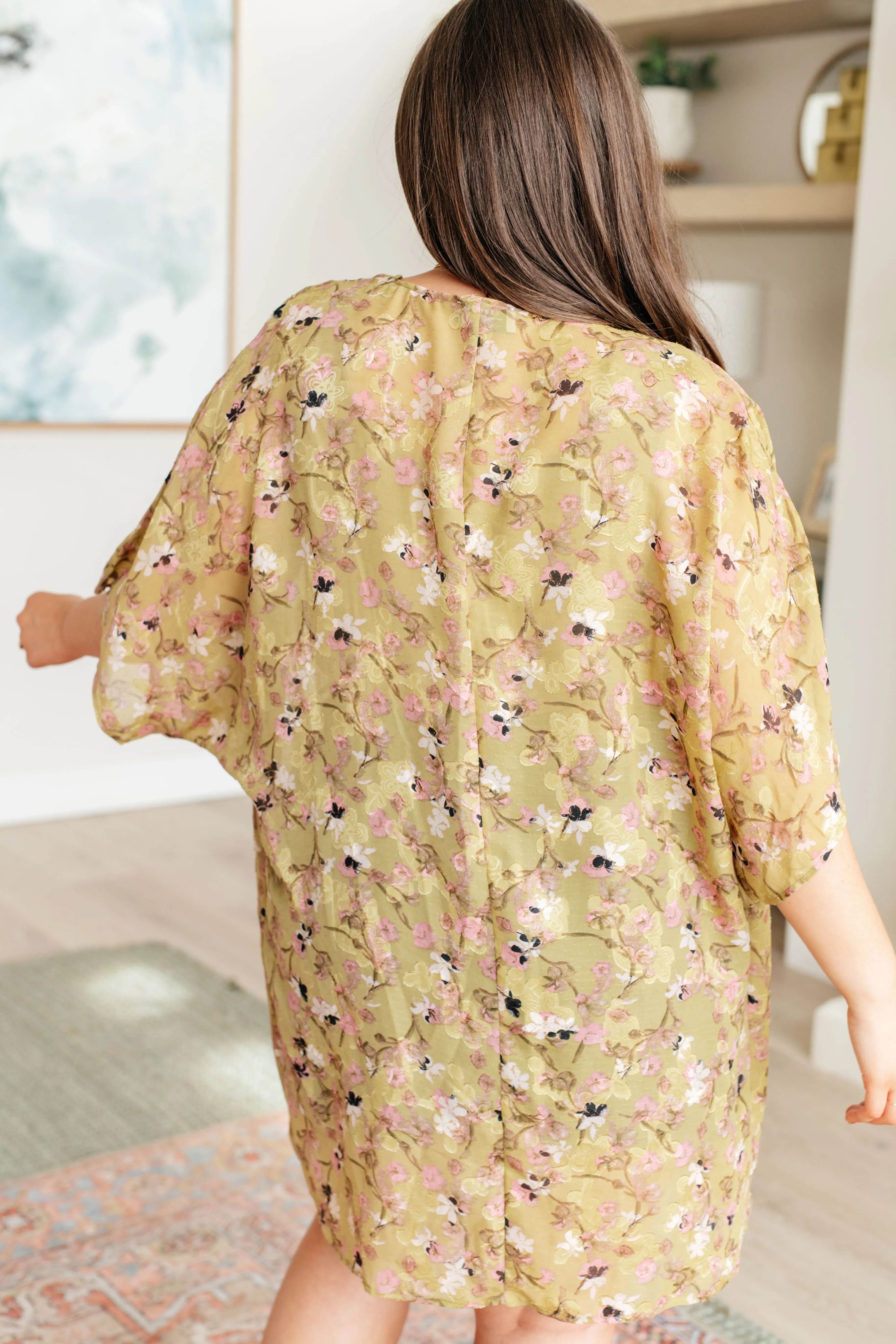 Go Anywhere Beige Floral Kimono