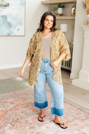 Go Anywhere Beige Floral Kimono