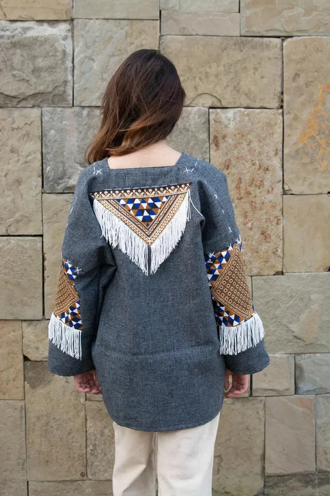 Gray | Handmade Premium Cardigan | Winter Wrap
