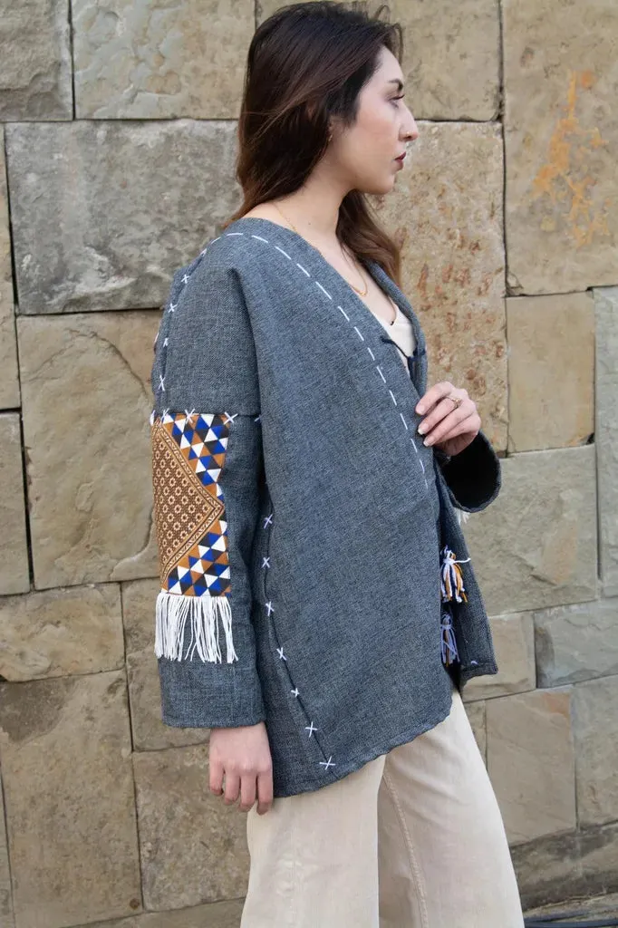 Gray | Handmade Premium Cardigan | Winter Wrap