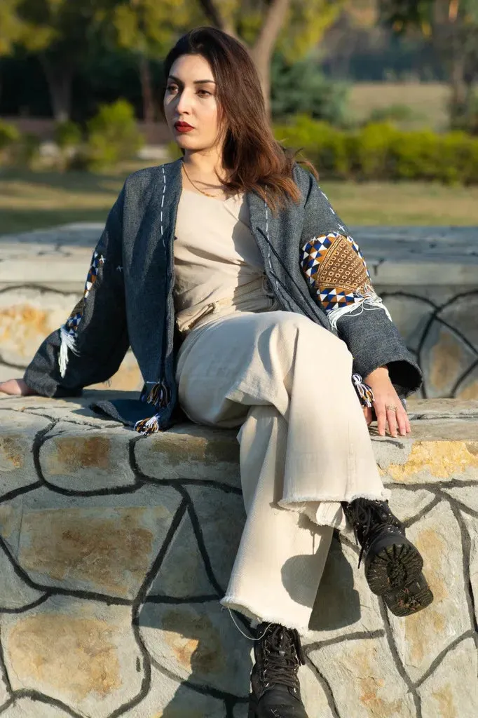 Gray | Handmade Premium Cardigan | Winter Wrap