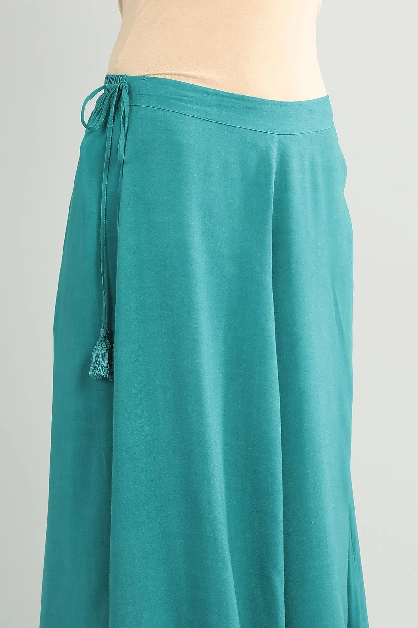 Green Solid Culottes