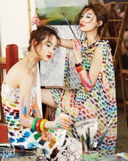 Highly Documented Spring 2014 Chanel by Karl Lagerfeld Runway Rainbow Print & Lace Dress