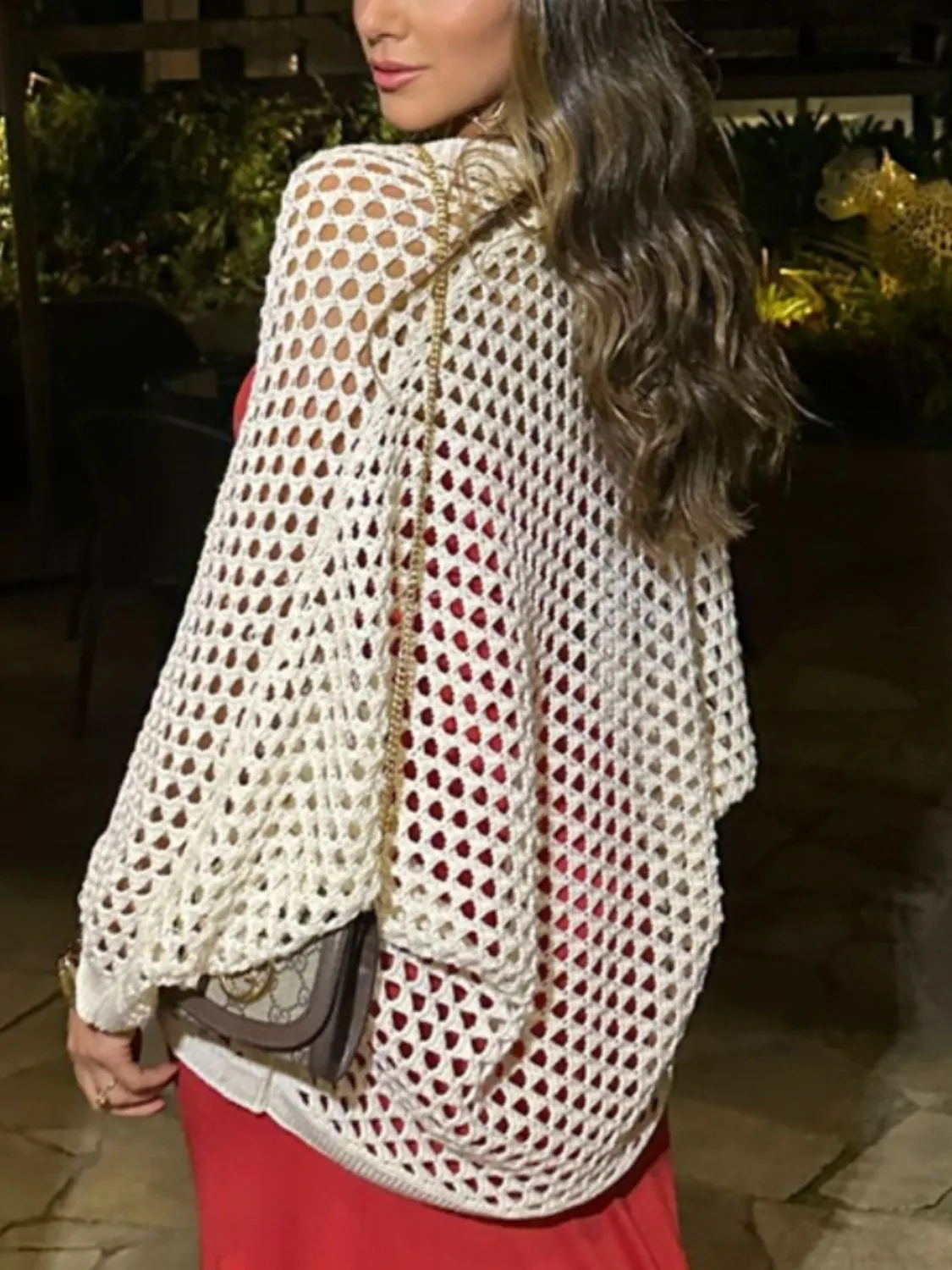 Hollow Out Open Front Cover-Up S-XL