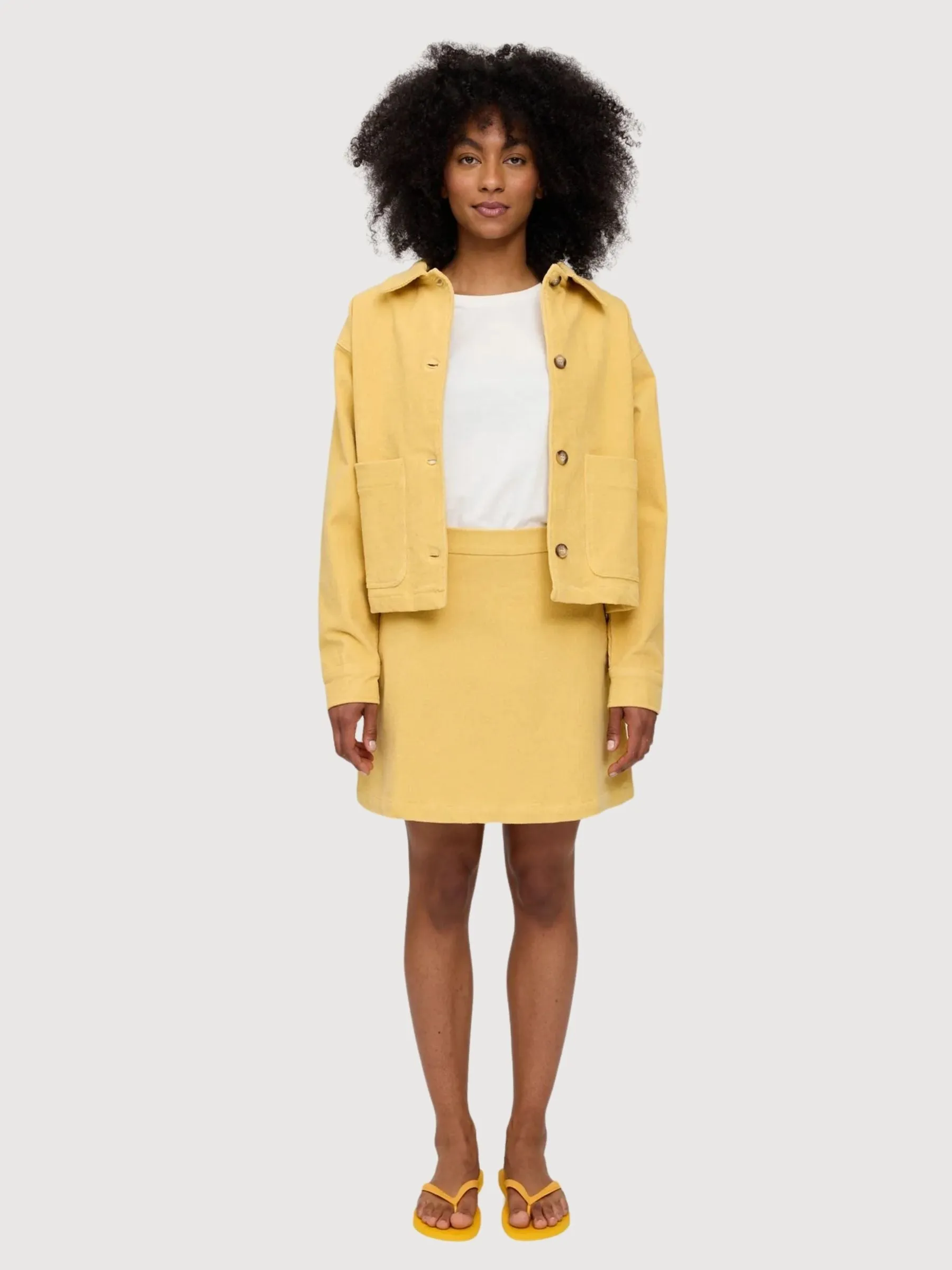 Jacket Corduroy Yellow Woman Cotton | Mazine
