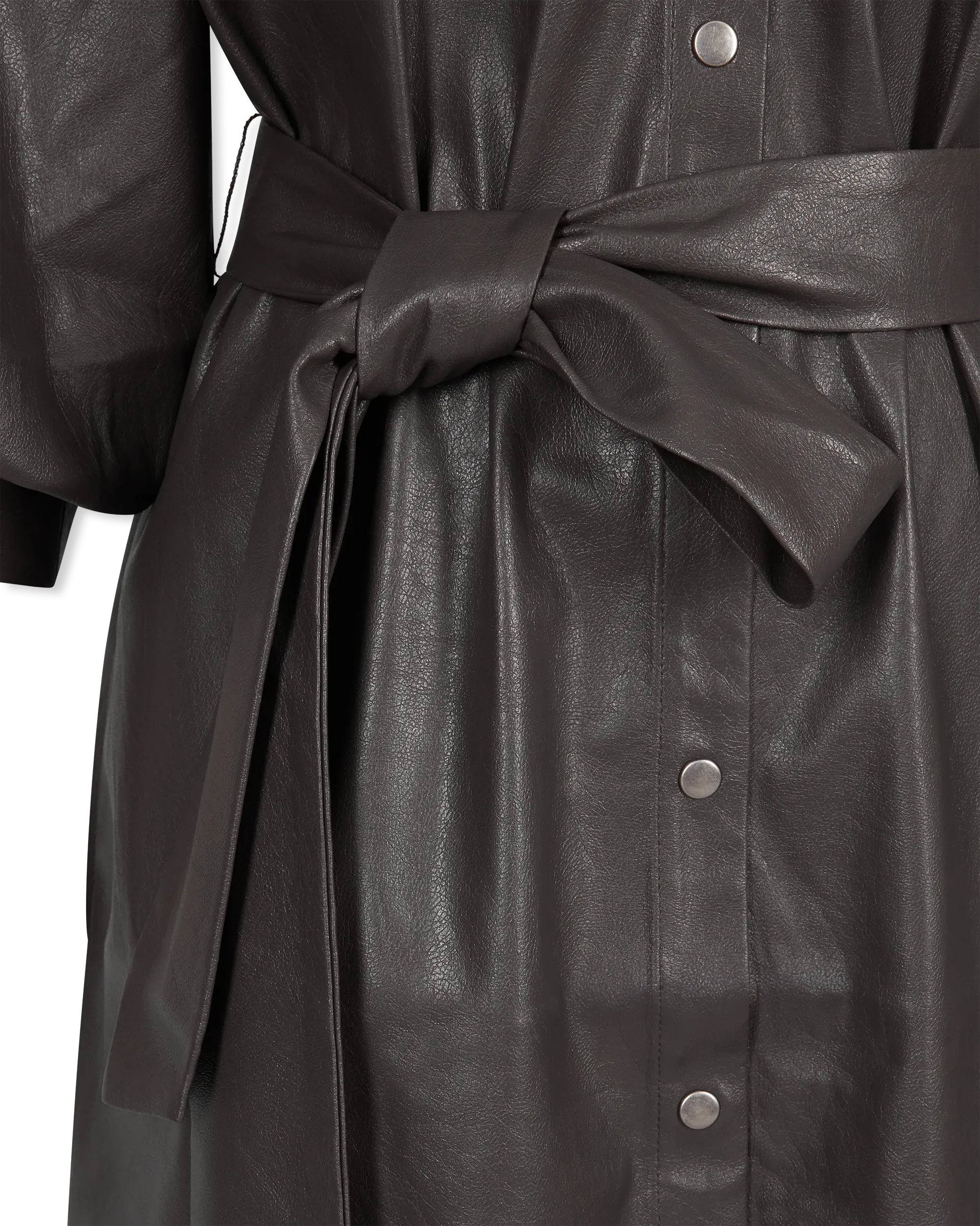 Kate Belted Vegan Leather Dress