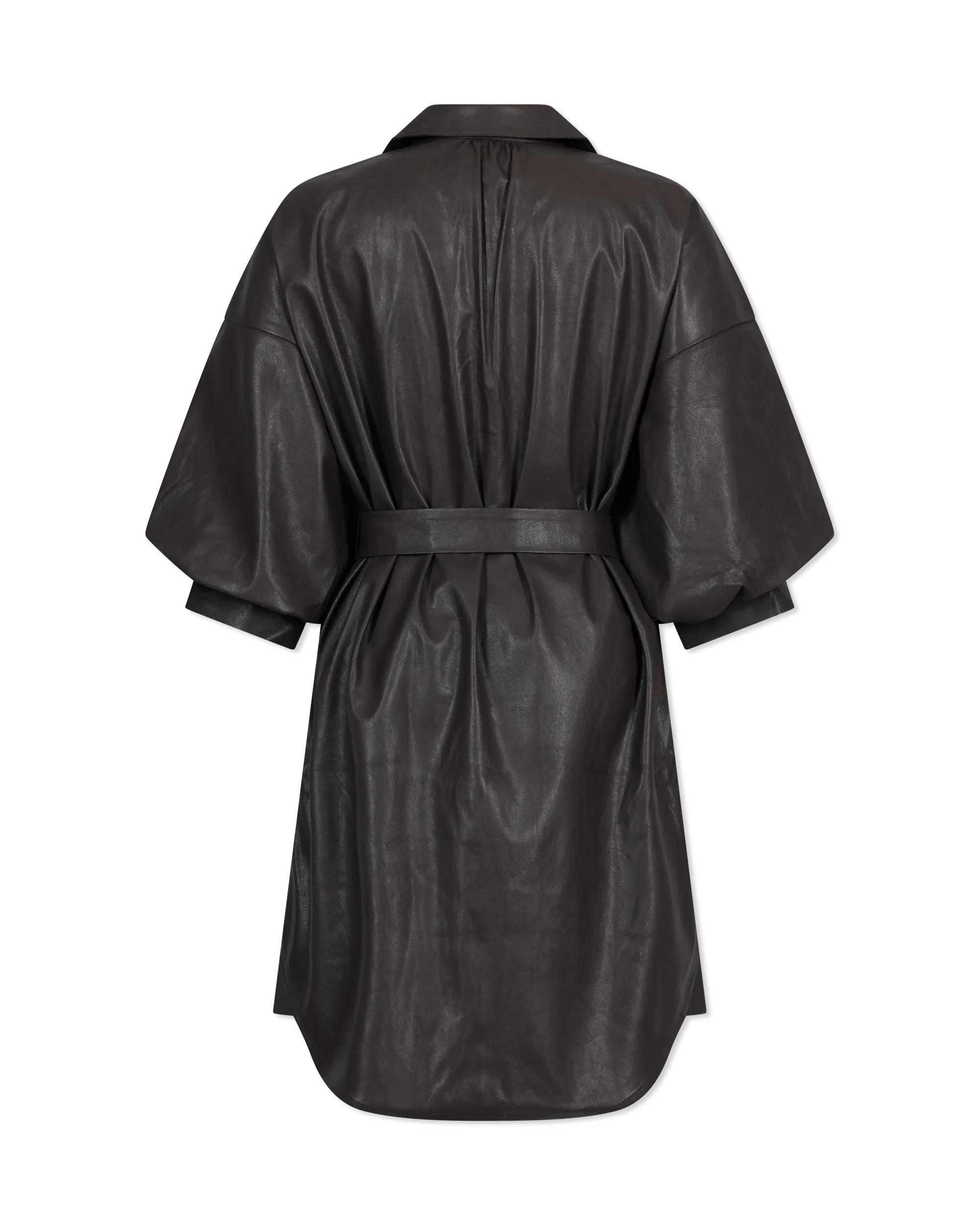 Kate Belted Vegan Leather Dress