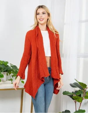 Kathmandu Imports - Solid Cotton Full Sleeves Cardigan