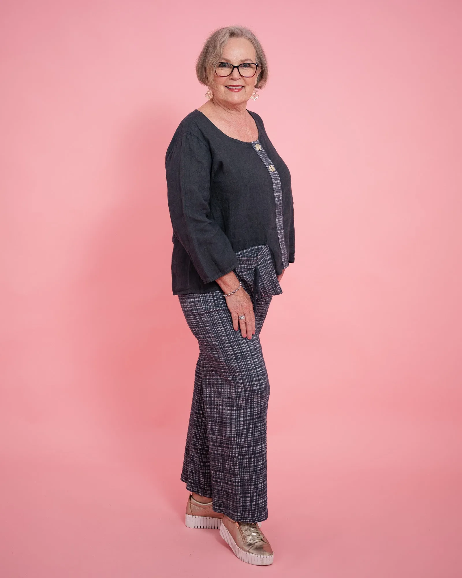 Lexa Tweed Trim Shirt