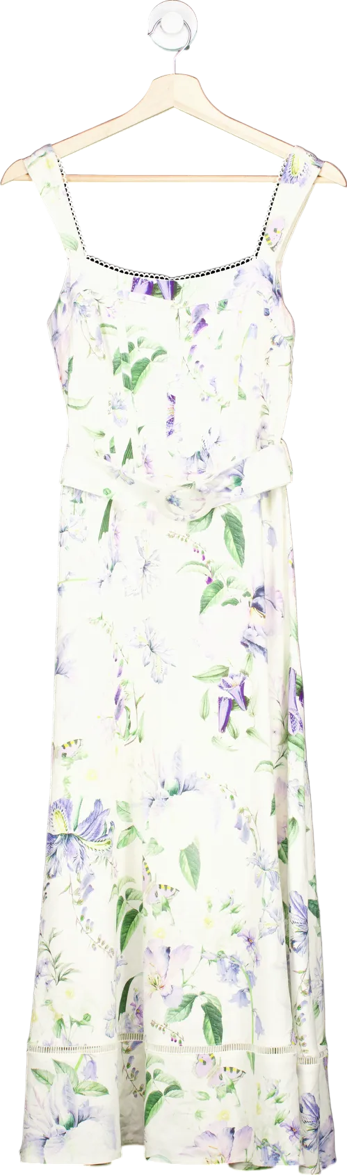 Lipsy White Floral Sleeveless Maxi Dress UK 8