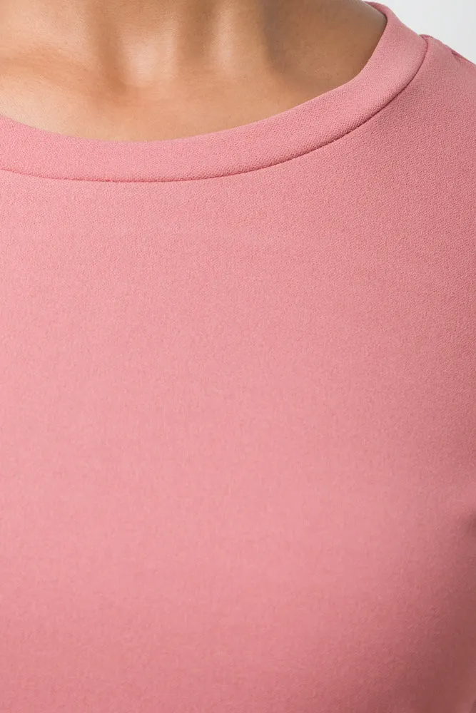 Long Sleeve Bodycon Dress Pink