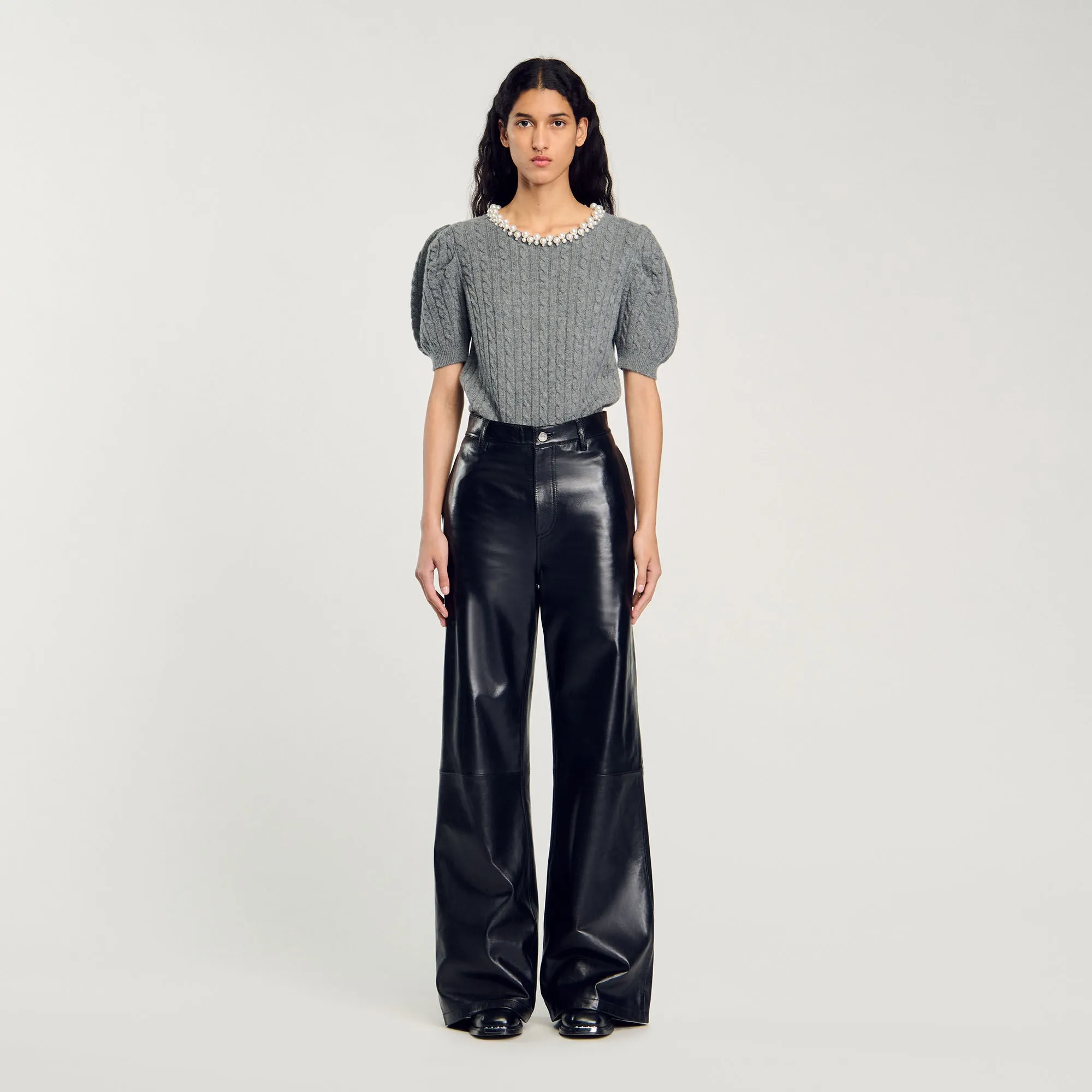 Madie Cable Knit Jumper Grey
