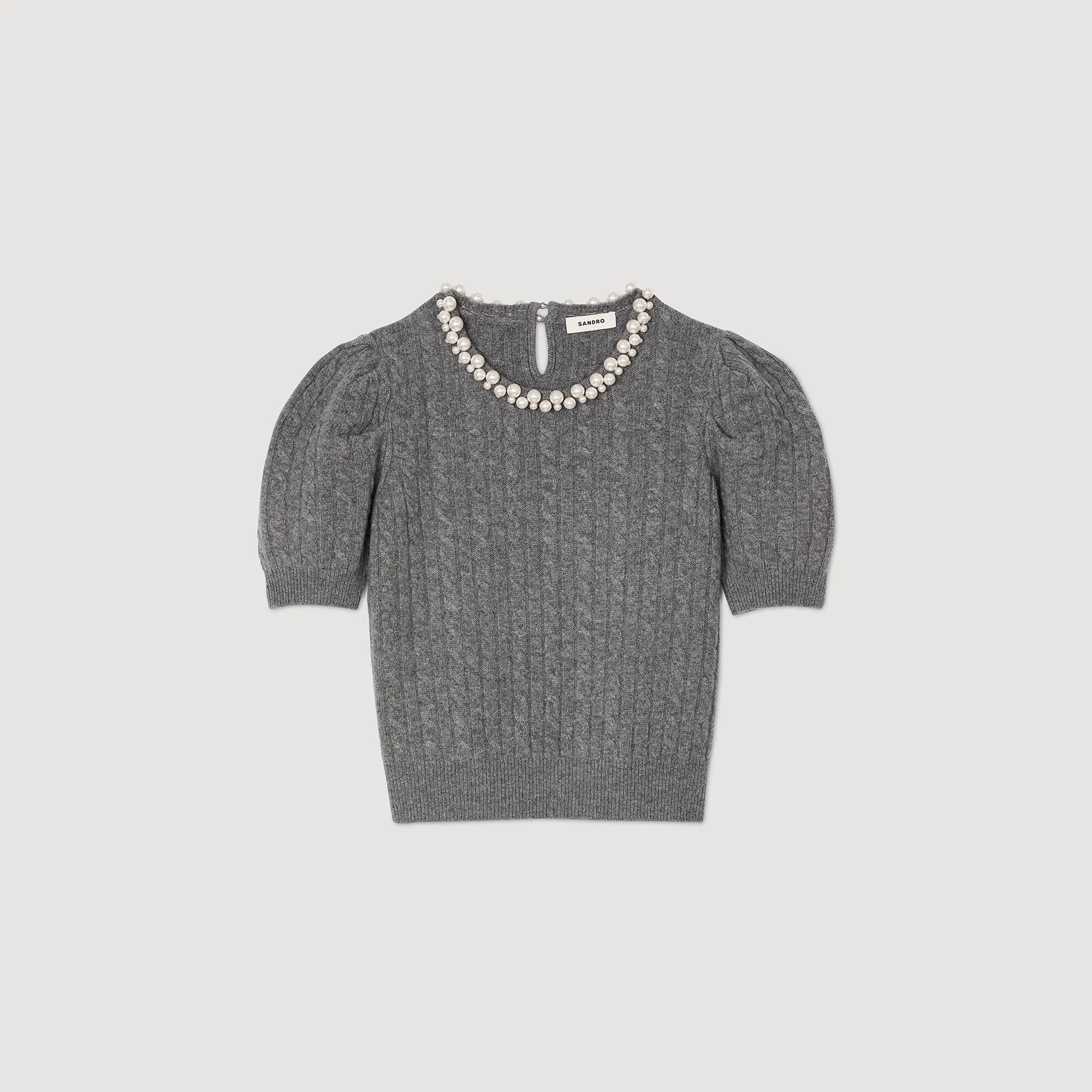 Madie Cable Knit Jumper Grey