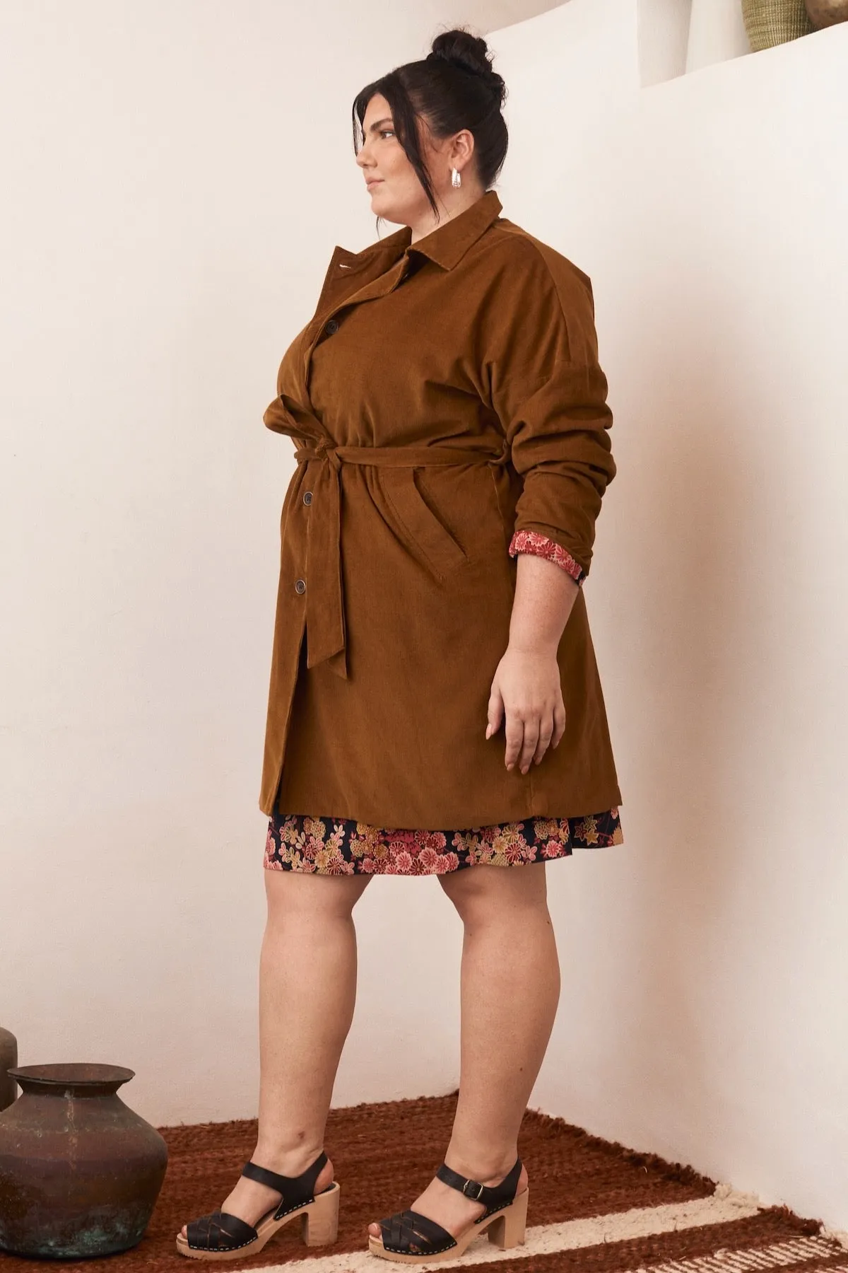 Madison Coat Corduroy - Caramel