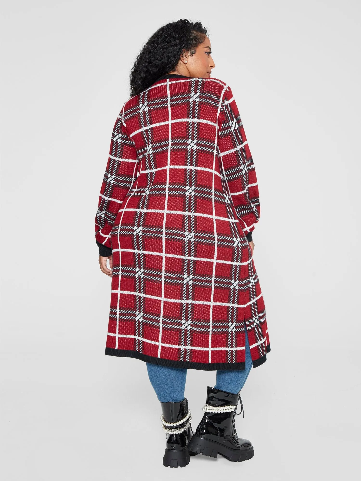 Marguerite Plaid Cardigan Sweater