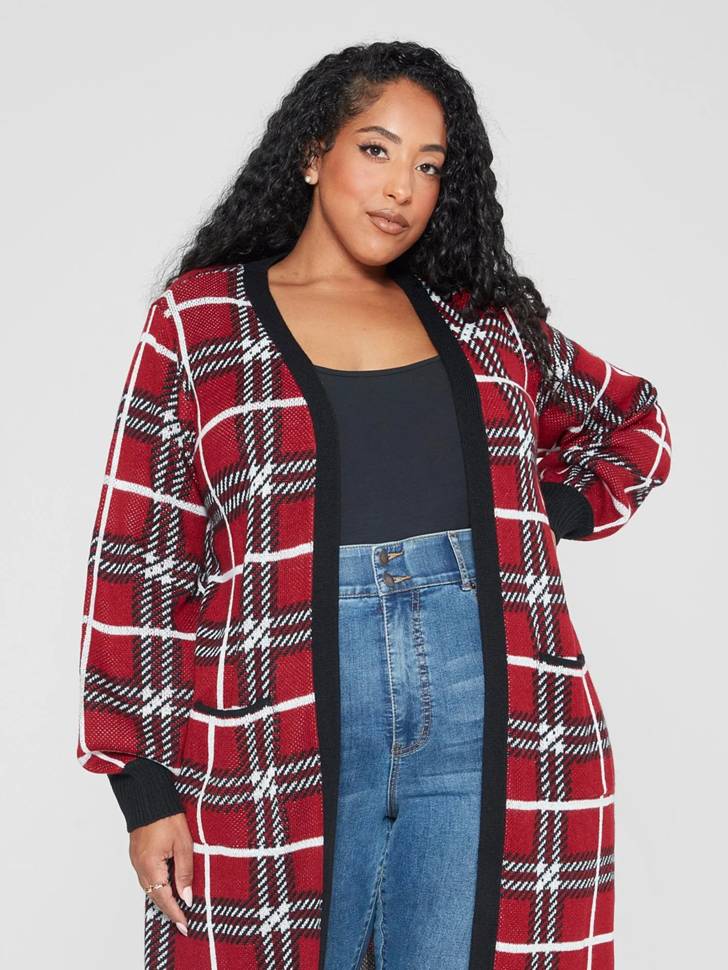 Marguerite Plaid Cardigan Sweater