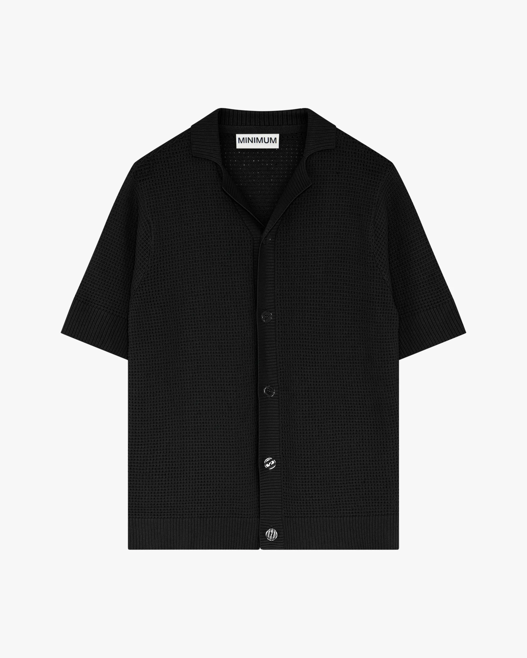 Mason crochet polo shirt 4177 - Black