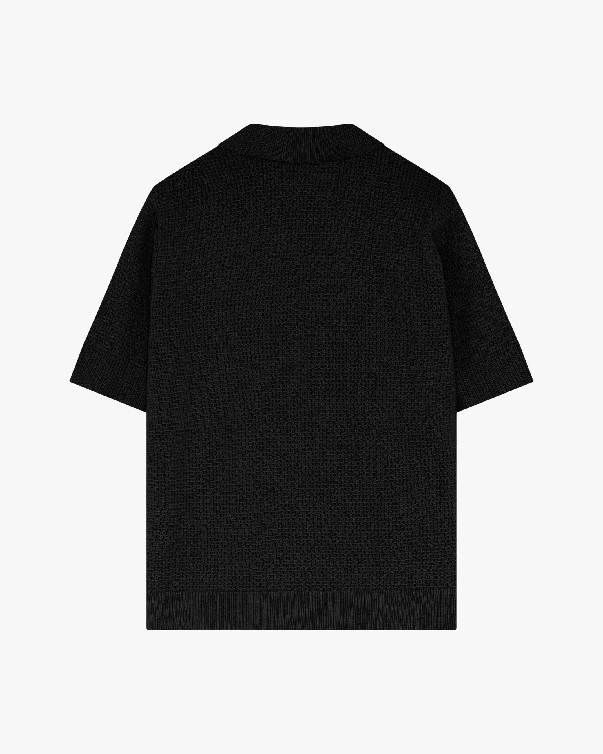 Mason crochet polo shirt 4177 - Black