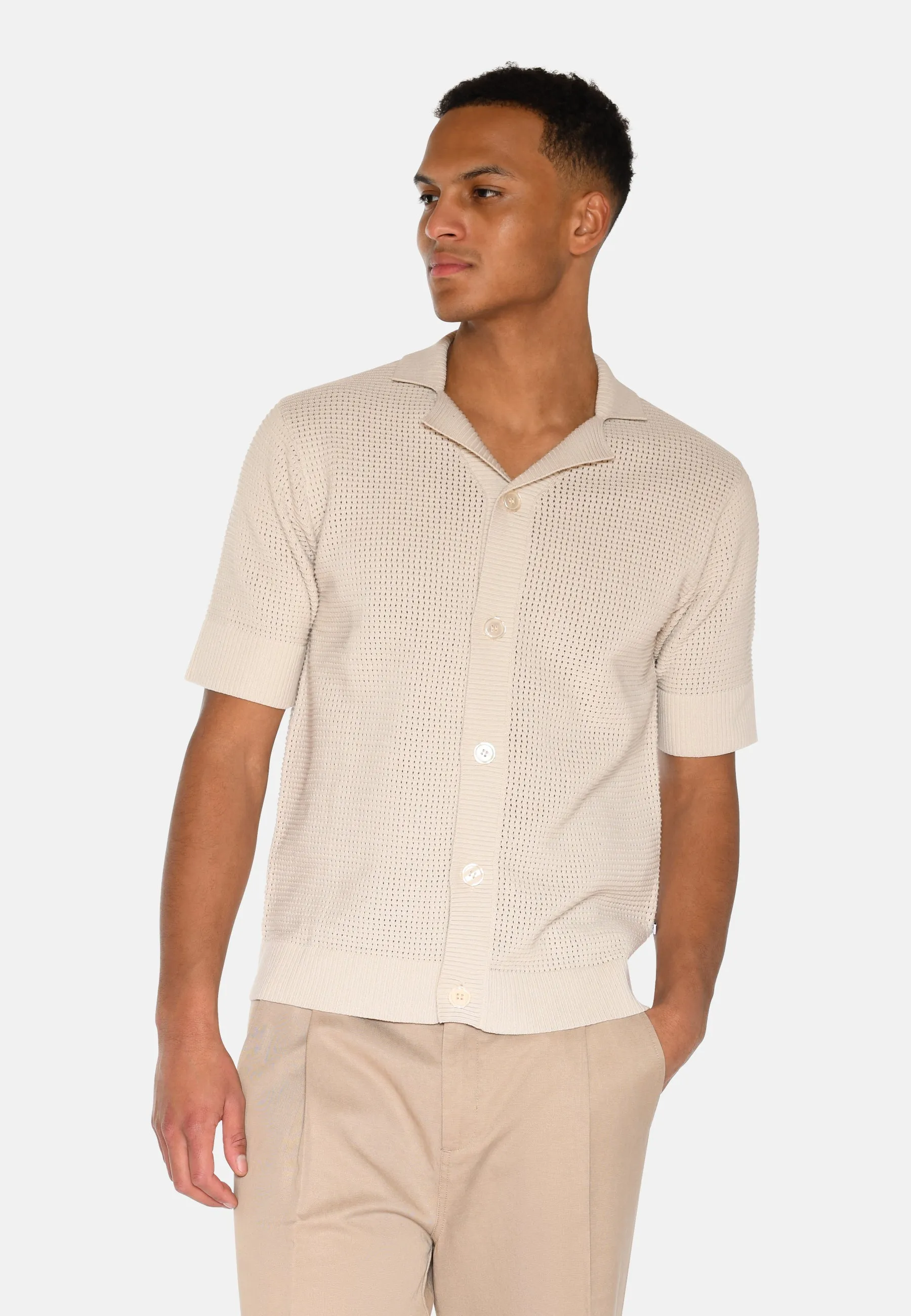 Mason crochet polo shirt 4177 - Rainy Day